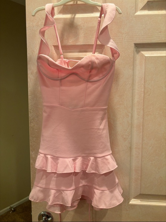 Lucy in the Sky Dresses & Skirts - Lucy in the Sky Light Pink Ruffle-Trim Mini Dress